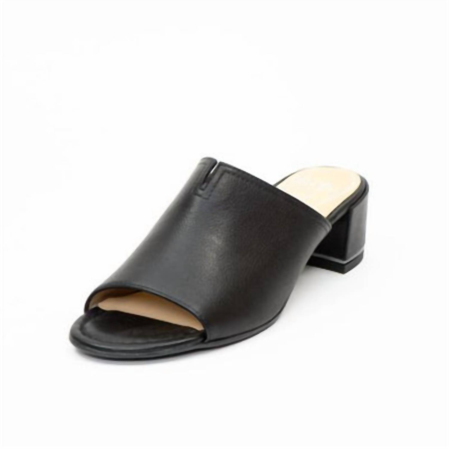 New Ara Women's Gerty Block Heel Slide In Black